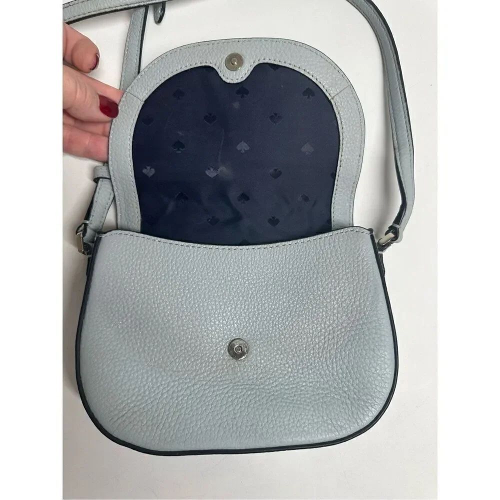 Kate Spade Leila Mini Flap Crossbody Avalon Mist Green Blue See Description - Picture 12 of 16
